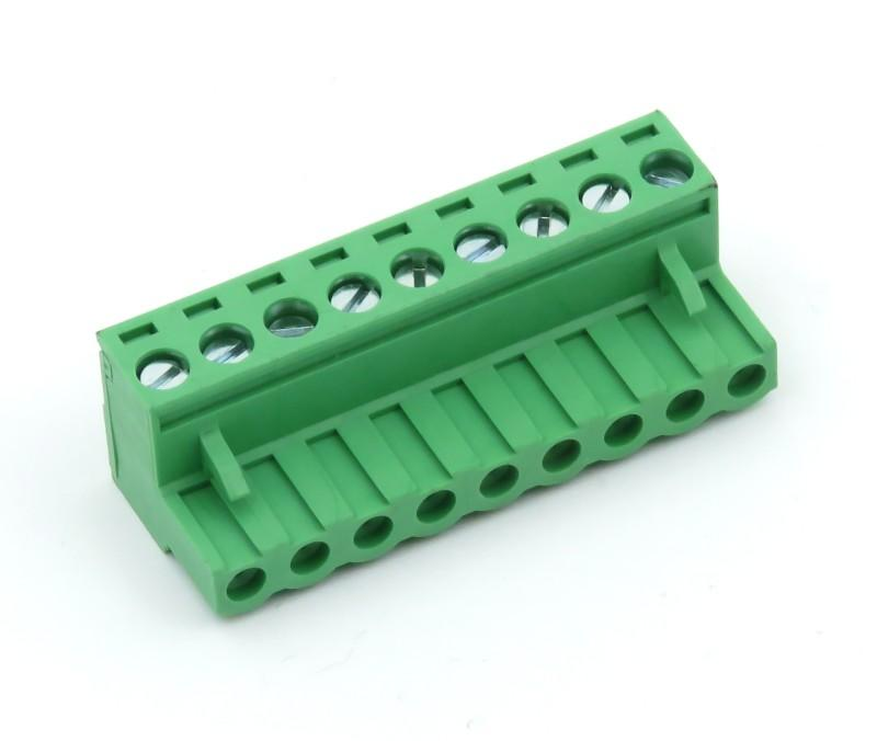 TERM BLOCK PLUG 5.08MM 9P STR GREEN