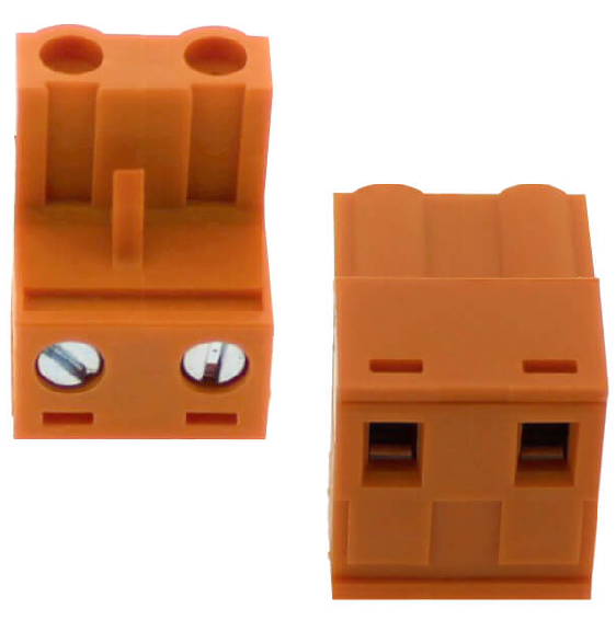 TERM BLOCK PLUG 7.62MM 2P STR ORANGE [ZB2EDGK-7.62-2P]