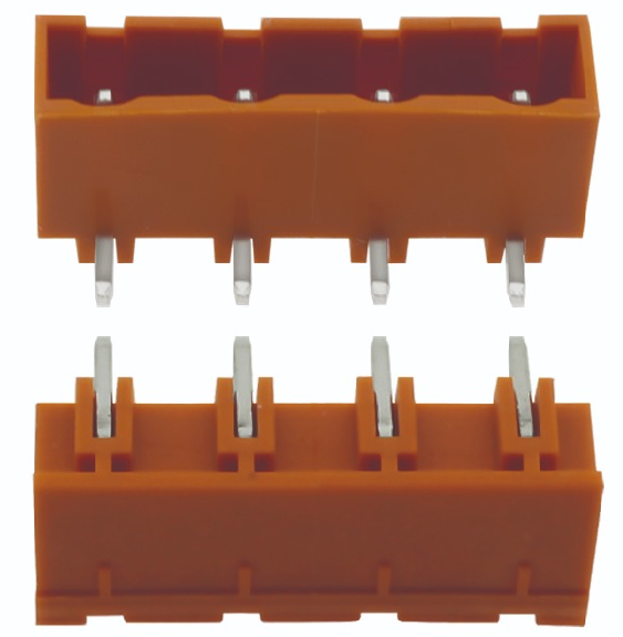 TERM BLOCK MALE 7.62MM 4P 90 2SIDE ORANGE [ZB2EDGR-7.62-4P]