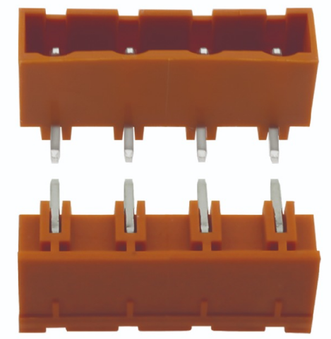 TERM BLOCK MALE 7.62MM 4P 90 2SIDE ORANGE [ZB2EDGR-7.62-4P]