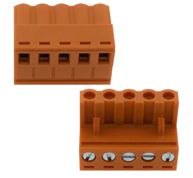 TERM BLOCK PLUG 5.08MM 5P STR ORANGE [ZB2EDGK-5.08-5P]