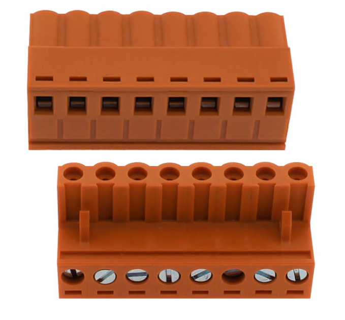 TERM BLOCK PLUG 5.08MM 8P STR ORANGE [ZB2EDGK-5.08-8P]