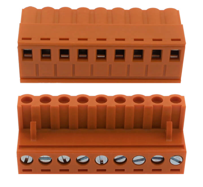 TERM BLOCK PLUG 5.08MM 9P STR ORANGE [ZB2EDGK-5.08-9P]
