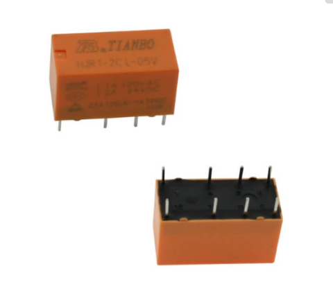 HJR1-2C-L-05VDC-S-ZY RELAY TELECOM 5VDC 2A/120VAC 2-FORM-C