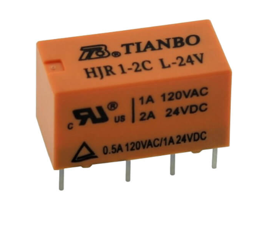 HJR1-2C-L-24VDC-S-ZY RELAY TELECOM 24VDC 2A/120VAC 2-FORM-C