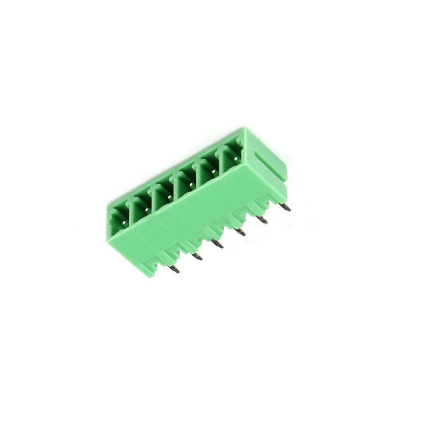 TERM BLOCK MALE 3.81MM 6P 180° 4SIDE GREEN