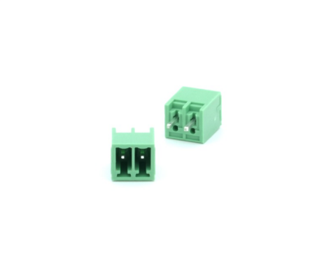 TERM BLOCK MALE 3.81MM 2P 180 4SIDE GREEN