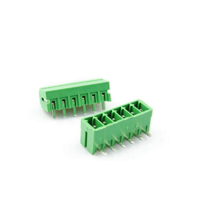 TERM BLOCK MALE 3.81MM 6P 90° 4SIDE GREEN