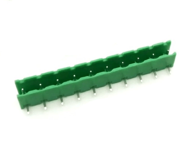 TERM BLOCK MALE 7.62MM 10P 90 2SIDE GREEN
