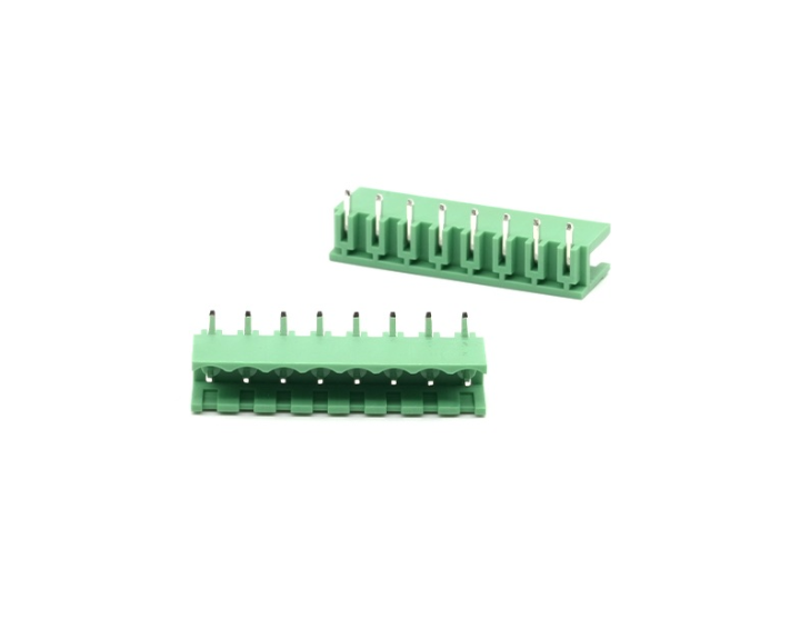 TERM BLOCK MALE 7.62MM 8P 90 2SIDE GREEN