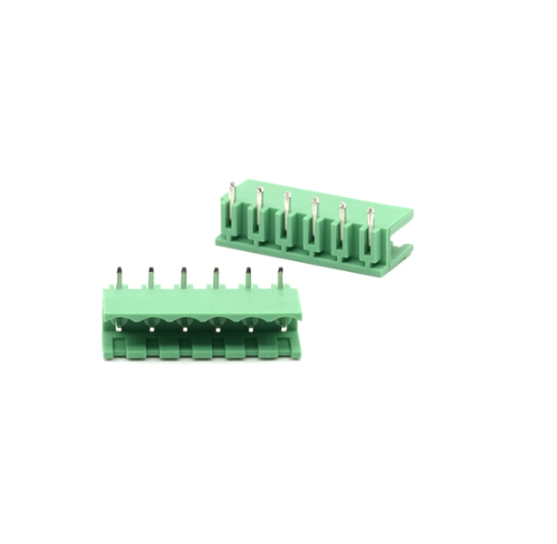 TERM BLOCK MALE 7.62MM 6P 90 2SIDE GREEN