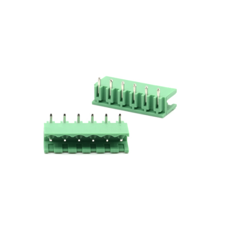 TERM BLOCK MALE 7.62MM 6P 90 2SIDE GREEN