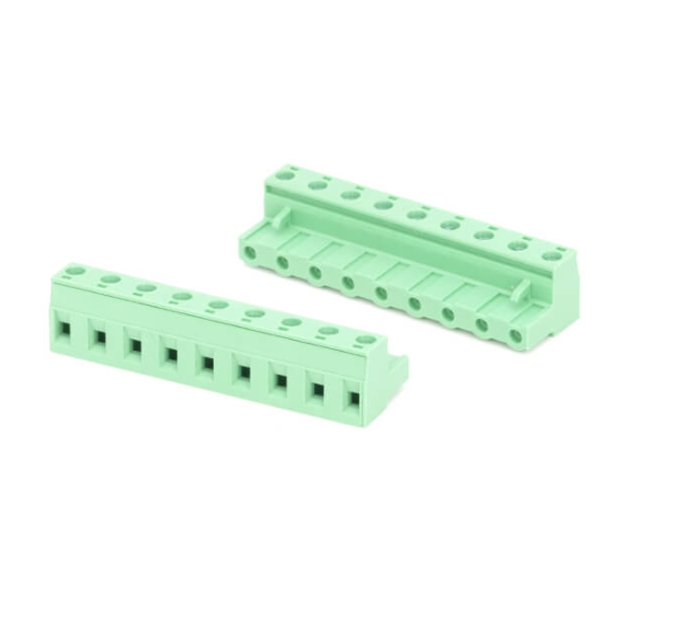 TERM BLOCK PLUG 7.62MM 9P STR GREEN