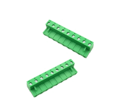 TERM BLOCK PLUG 7.62MM 9P STR GREEN