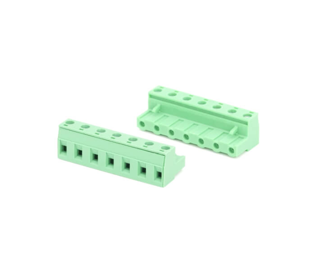 TERM BLOCK PLUG 7.62MM 7P STR GREEN