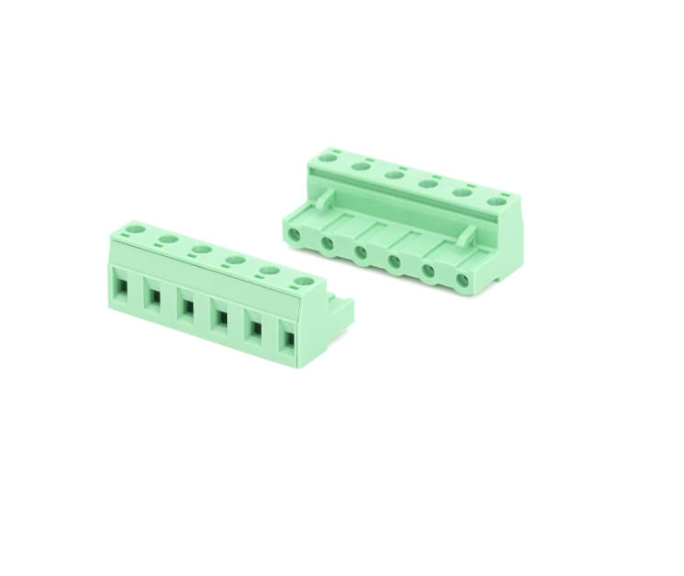 TERM BLOCK PLUG 7.62MM 6P STR GREEN