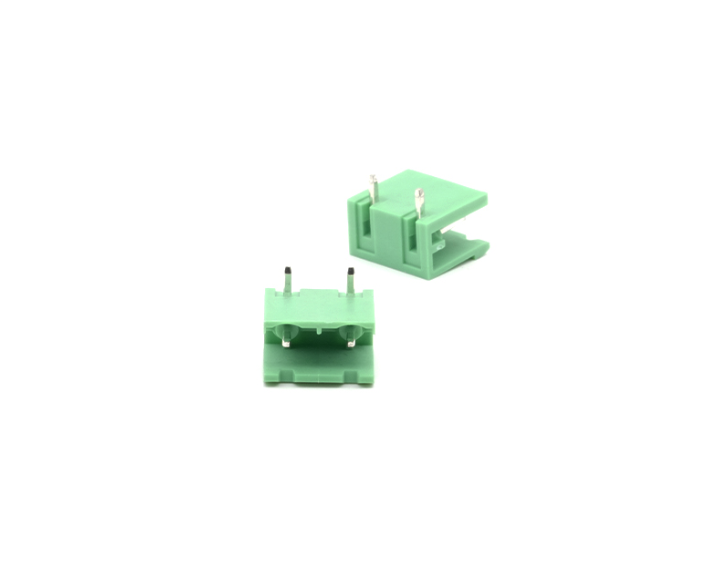 TERM BLOCK MALE 7.62MM 2P 90 2SIDE GREEN