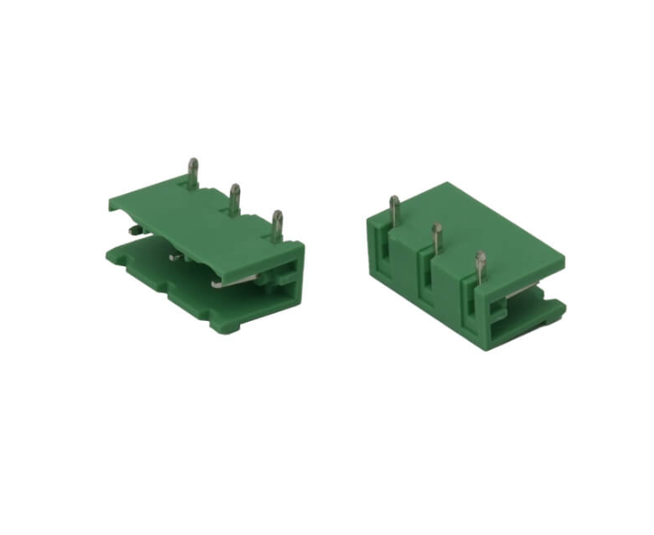 TERM BLOCK MALE 7.62MM 3P 90 2SIDE GREEN