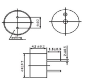 Devreli Buzzer 9mm - 12V - 90dB-LU-9042YT12