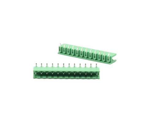 TERM BLOCK MALE 7.62MM 12P 90 2SIDE GREEN