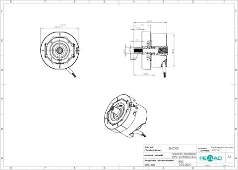FNC SC2048 R8 CS Serisi Enkoder