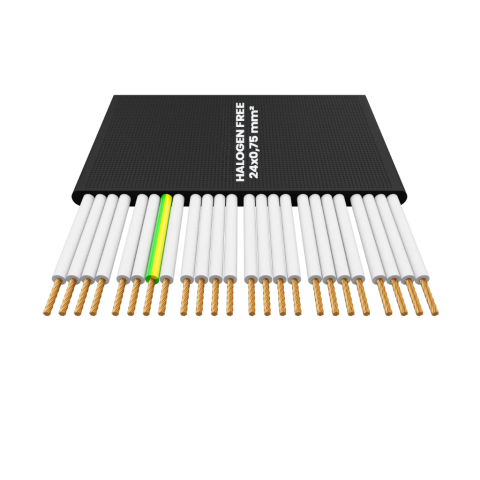 24x0.75 Halojen Free Yassı Flexible Kablo
