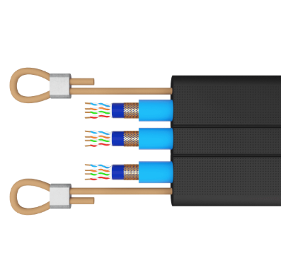 3xCAT6 + ÇH FLEXIBLE | Asansör Kamera ve Veri Kablosu