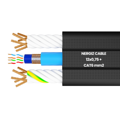 (12x0,75) + (CAT6) FLEXIBLE | Asansör Kumanda ve Veri Kablosu