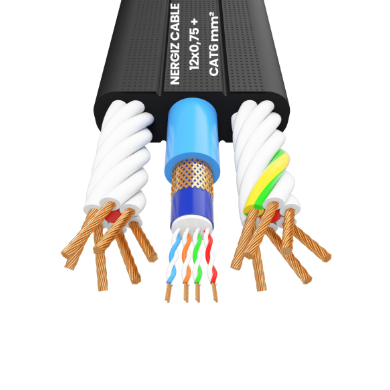 (12x0,75) + (CAT6) FLEXIBLE | Asansör Kumanda ve Veri Kablosu