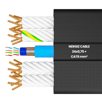 (24x0,75) + (CAT6) FLEXIBLE | Asansör Kumanda ve Veri Kablosu