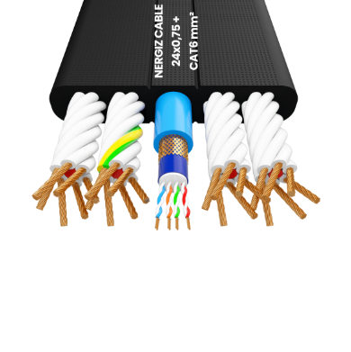 (24x0,75) + (CAT6) FLEXIBLE | Asansör Kumanda ve Veri Kablosu
