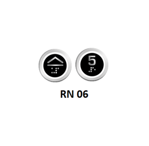 RN Serisi Butonlar RN 06 Siyah Braile