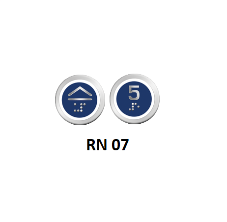 RN Serisi Butonlar RN 07 Mavi Braile