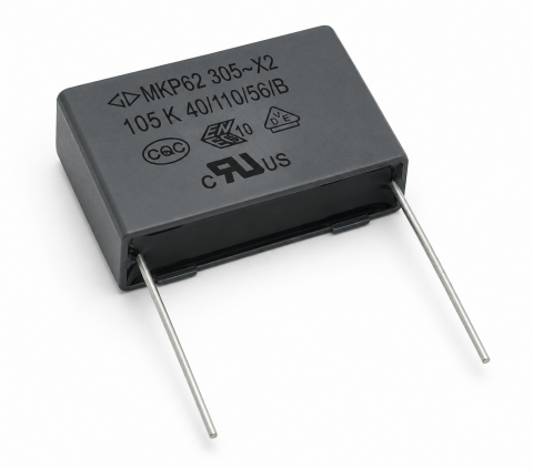 C42@2105KBSAB07 CAP POL 1UF 305VAC 10% 32X18X9MM LS:27.5MM X2
