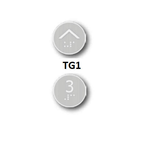 T Serisi Butonlar TG1 GRİ BRAİLE